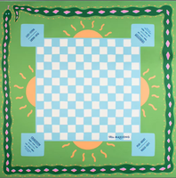 Tapis de Mahjong Portable en Caoutchouc 33/31,5 Pouces Carré, Silencieux, Antidérapant avec Support en Caoutchouc pour Accessoires de Club de Mahjong Américain