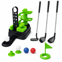 Ensemble de jouets de golf pour enfants, distributeur de balles avec 3 clubs, coupes de putting, 20 balles, jeu d'entraînement, cadeau pour enfants, intérieur/extérieur