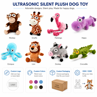 Jouet pour chien en peluche silencieux à ultrasons OEM, jouet pour animaux de compagnie qui ne couine pas, pour jouer en intérieur, soulager l'ennui et convient à toutes les races de chiens
