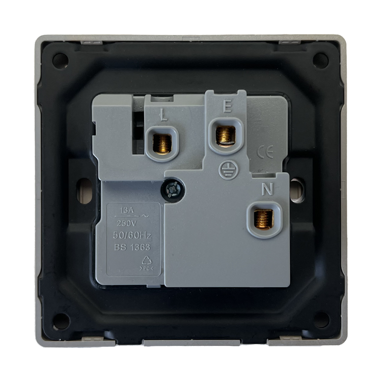 VNX 2026 Factory Black Color 15A Three-Pin Multi With Neon British Standard Grounding PC Material for Electrical Home