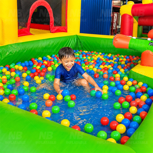 Toboggan aquatique gonflable 3-en-1, parc aquatique de jardin pour enfants, PVC de qualité commerciale très résistant, souffleur d'air inclus - Product Image 5