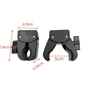 Clip <span class=keywords><strong>de</strong></span> Sujeción en V Negro Mate/Brillante, Compatible con Trípode, Tipo Garra <span class=keywords><strong>de</strong></span> Cangrejo, Accesorios para Manillar - Product Image 1