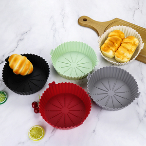 Accesorios de Cocina, Cesta para Freír al Aire, Olla de Silicona Flexible para Freír al Aire, Plegable, Resistente al Calor, Redonda, de 7 Pulgadas - Product Image 2