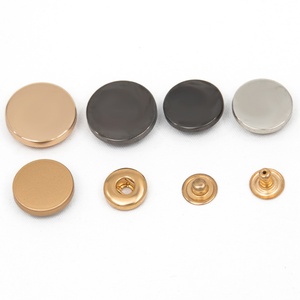 กระดุมแป๊กโลหะแบบกด 4 ส่วน ทำจากทองเหลืองและเหล็ก สำหรับตกแต่งแฟชั่น - Product Image 3