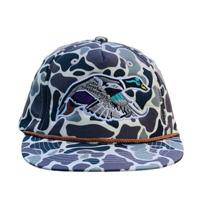 Sombrero de pato de camuflaje Retro sin estructura 256 logotipo bordado personalizado lona camionero papá gorra de cuerda moda Snapback sombrero de cuerda - Product Image 4