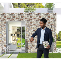 Carreaux muraux en céramique numérique satinée mate gaufrée 300x450mm texture goutte de pluie pour revêtement extérieur