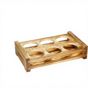 Wooden Bamboo Eco-Friendly Standing Type Single Tier Multi-functional <b>Spice</b> Rack with Storage Box and Wine Glass <b>Holder</b> - Product Image 3
