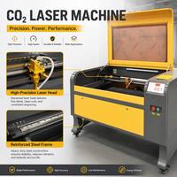 Machine de découpe laser CO2 industrielle 900x600mm 9060 60W 80W 100W pour papier, acrylique, bois, contreplaqué, MDF, cuir, avec refroidissement par eau et commande numérique CNC