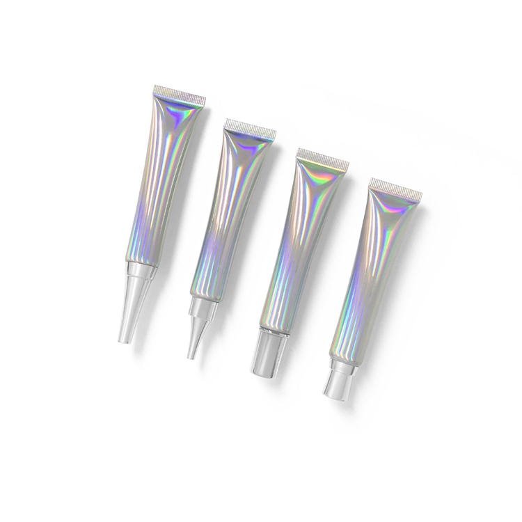 High Quanlity Lip Gloss Tube Stock Cosmetic Empty 15ml 20ml Eye cream OEM Iridescence Silver Surface Lipstick Plastic