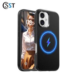 Magnétique Nouveau <span class=keywords><strong>Sym</strong></span> Antichoc Anti Chute Mobile Téléphone Étuis De Protection pour iPhone 16 Coloré PC TPU Matériel Téléphone Couverture Arrière - Product Image 1