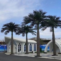 Künstliche Kokospalme in Übergröße für Außenbereiche Tropische Pflanze zur Dekoration von Hotels, Gärten und Einkaufszentren