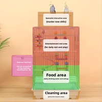 Cage à oiseaux, cage à oiseaux en fer forgé avec plateau supérieur ouvert pour perroquets, canaris, tourtereaux, pinsons, perruches, cage de reproduction pour oiseaux