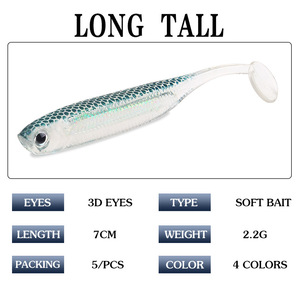Ytaxy Soft <b>Fishing</b> <b>Lure</b> 7Cm 14G Bottom Bait For Freshwater Fish 5Pcs Per Bag Colorful Artificial Bait - Product Image 3