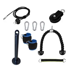 POLEA DE GIMNASIO CON CABLE, CUERDA Y ACCESORIOS, FITNESS, PARA  ENTRENAMIENTO EN CASA, BÍCEPS, TRÍCEPS, ABS