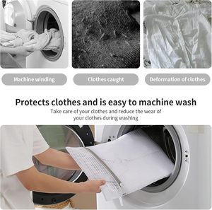 Lot de 6 sacs à linge durables en maille nid d'abeille, adaptés au lavage des vêtements délicats - Product Image 2