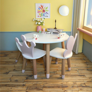 Ensemble moderne <span class=keywords><strong>et</strong></span> écologique de <span class=keywords><strong>table</strong></span> ronde en bois <span class=keywords><strong>et</strong></span> de chaises pour enfants, idéal pour l'école, la chambre, le salon ou les bébés - Product Image 6