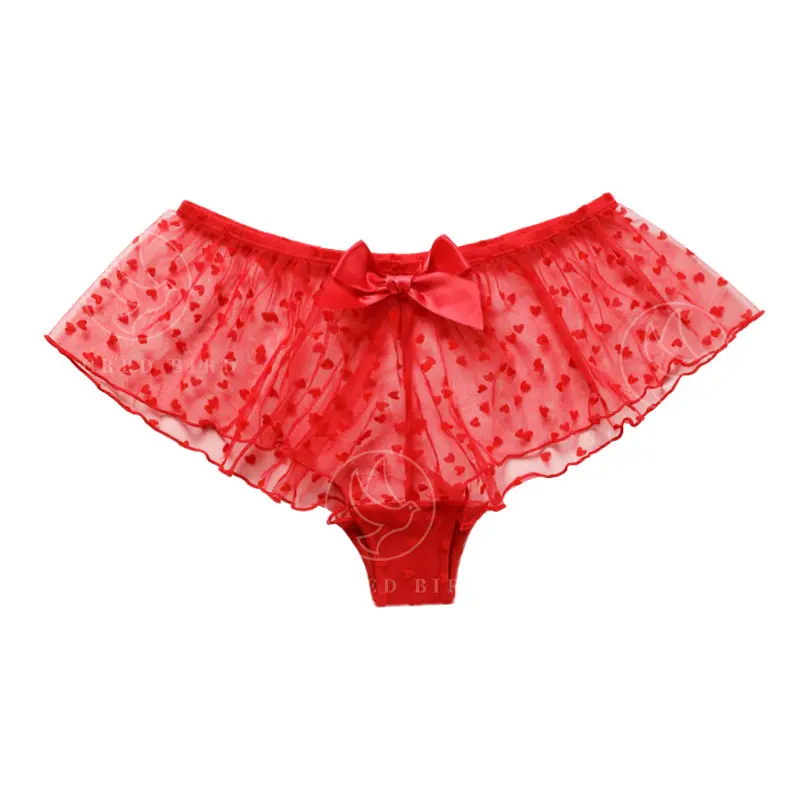 Sous-vêtements rouges sexy en dentelle grande taille pour femmes année de naissance sous-vêtements respirants en coton pour femmes