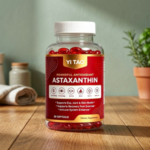 Astaxantina 60 Cápsulas Blandas, Potente Antioxidante para la Salud de Ojos, Articulaciones y Piel, Apoya la Recuperación del Ejercicio y el Sistema Inmunológico, 2 por Porción - Product Image 1