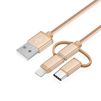 Ensemble de câbles USB C tout-en-un, connecteur en alliage de zinc, câble de charge rapide 6A pour la maison et le bureau