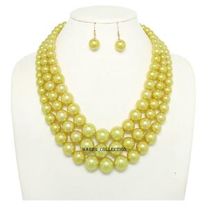 Collier vintage perlé de la collection Harfii, bijoux élégants et tendance, cadeau d'été, accessoires de mariage unisexes - Product Image 2