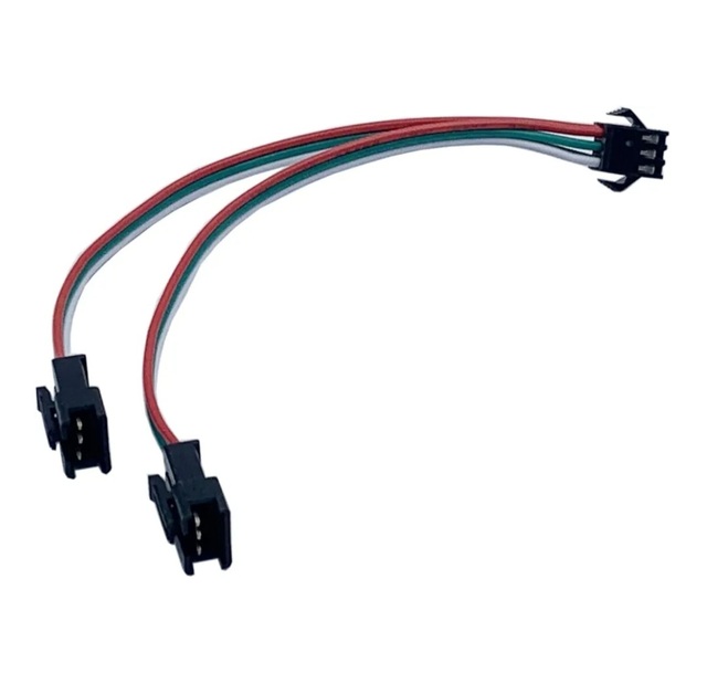 WS2812B WS2811 SK6812 3 Pin IP20 Landscape LED Extension Cable with Remote Control JST SM Male/Female Plug Connector