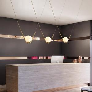CSLIDO Moderne Cuisine Salle À Manger Éclairage Luminaire Lampes Suspendues Luminaire Décoration De La Maison Or Métal Boule De Verre Pendentif Lumières - Product Image 3
