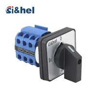 Commutateur sélecteur d'ampermètre en plastique Si&hel LW28 20A triphasé pour instrument certifié CE