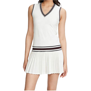 Vestido Feminino Plissado Modelador com Gola Alta, Elástico em 4 Direções, Ecológico, Ideal para Tênis e Golfe, Respirável e que Absorve a Umidade - Product Image 4