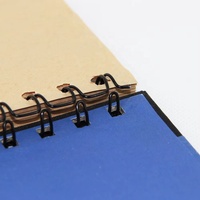 Cahier d'écriture de stylo plume en spirale Design créatif Papeterie à feuilles mobiles Durable pour la couverture de papier de taille A5 d'école