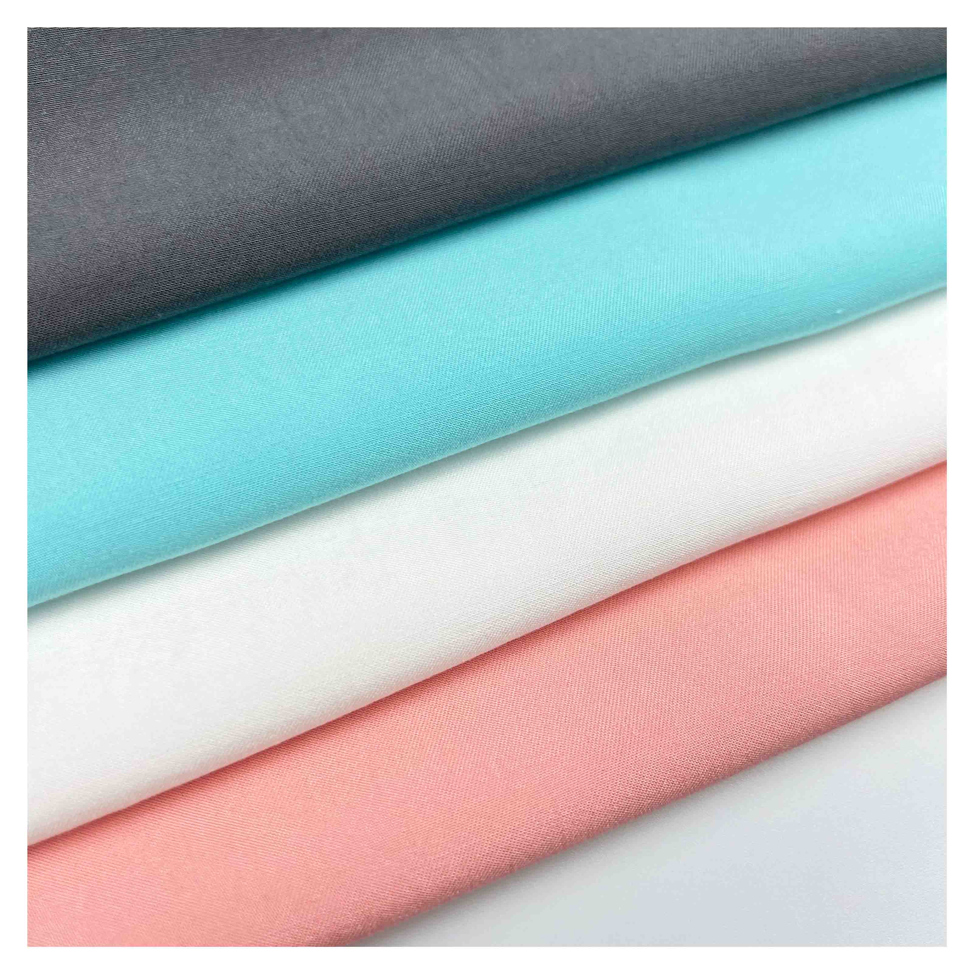 High Quality 100%rayon Viscose Twill Solid Color Fabric Plain Dyed Woven Rayon Fabric for Women's Clothing