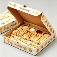Boîte d'emballage en papier pour frites, nouilles, shawarma, doner kebab, viande grillée à emporter