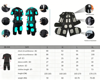BODYTECH BB-908 Ensemble de combinaisons d'entraînement EMS professionnelles (5 combinaisons) en néoprène avec contrôle intelligent sans fil par tablette pour fitness musculaire intégral