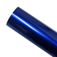 Bleu profond PET liquide voiture vinyle Film décalcomanie technologie de dégagement d'air PVC style décoration accessoires voiture changement couleur Film