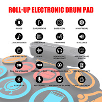 Batterie électronique G7 colorée enroulable, kit d'entraînement pliable et portable, batterie de jazz pour débutants, jeu en silicone