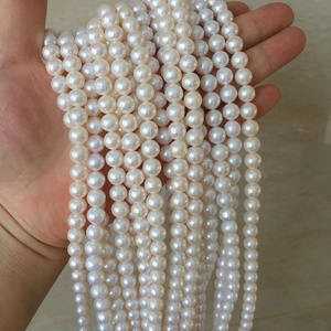 Dây ngọc trai nước ngọt 100% tự nhiên, 7mm, chất lượng AA+, hình tròn hoàn hảo, bán buôn, ngọc trai tự nhiên có một số khuyết điểm - Product Image 5