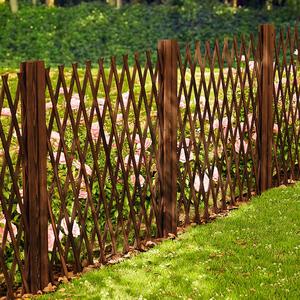 Valla de jardín de madera retráctil, trellis para plantas, pantalla protectora independiente, valla telescópica expandible para patio - Product Image 6