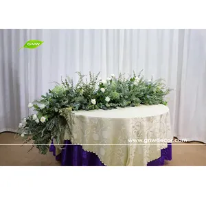 GNW Table decorative artificial flower runner wedding centerpiece Mint