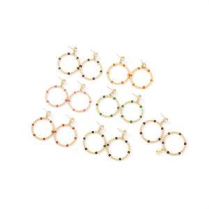 Orecchini a Cerchio Nina Acero in Acciaio Inossidabile Placcato Oro, Gioielli alla Moda per Donne, Stile da Festa - Product Image 1