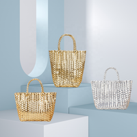 FSP537 été plage accessoires 2025 à la main Crochet sacs femmes sacs à main pour vacances nouveau matériel Pvc tissé sacs de plage
