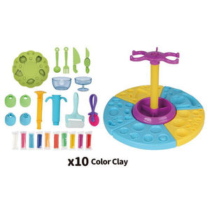 JinYing Jouets créatifs pour enfants Hamburger <span class=keywords><strong>Pizza</strong></span> Funny Pretend Play x10 Jouet en argile coloré pour enfants avec accessoires - Product Image 4