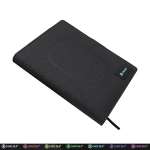 LOKE A5 Notebook Agenda Nirkabel Perencana Digital dengan Penyimpan Kartu Saku Ponsel Powerbank Produk Susu Pintar