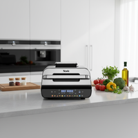 Nouvelle friteuse à air 2-en-1 Newle 1800W, numérique, en verre, électrique, 12 programmes prédéfinis, 230°C, cuve 4,5L + panier 3,8L, compatible lave-vaisselle, garantie 1 an