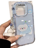 Nouveau dessin animé maille sac chiot pour iPhone 17 16 15 14 13 12 11 Pro Max Air étui de téléphone portable
