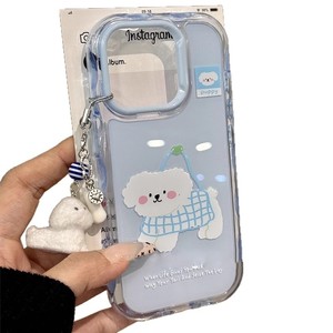 Nouveau dessin animé maille sac chiot <span class=keywords><strong>pour</strong></span> <span class=keywords><strong>iPhone</strong></span> 17 16 15 14 13 12 <span class=keywords><strong>11</strong></span> <span class=keywords><strong>Pro</strong></span> Max Air étui de téléphone portable - Product Image 3