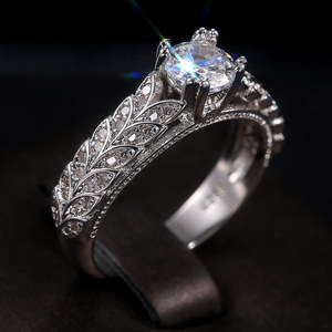 Anello a doppia fila con rami di salice per donna, gioiello da dito scintillante e alla moda - Product Image 2
