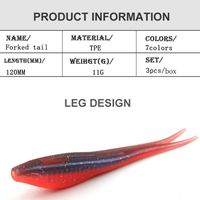 OEM 12cm 11g TPE Minnow Pêche à la traîne en eau salée Flasher Leurre Truite Appât souple Queue de pagaie Son Leurres de pêche Poissons d'eau douce Rivières