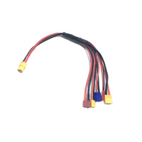 Kabel Adaptor Multi-Konektor XT60 Male ke 4-in-1, Kabel Splitter XT60/XT30/EC3/JST/T Plug Female untuk Pengisian Baterai Lipo RC