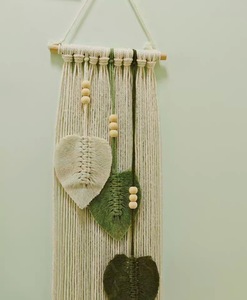 Macramé Tenture <span class=keywords><strong>Murale</strong></span> Décor Macramé Feuille Coton Gland Macramé <span class=keywords><strong>Tapisserie</strong></span> Pour La Décoration Intérieure - Product Image 3