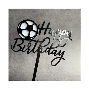 Party Things vendita calda nuovo stile piccolo calcio nero e festa Popper Cake Topper - Product Image 1