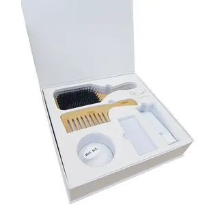 Custom Comb Hairbrush Packaging Conditioner Boxes Hair Accessories Magnetic Paper Package Box With Rigid Cardboard Eva Insert